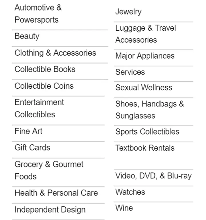 amazon restricted categories