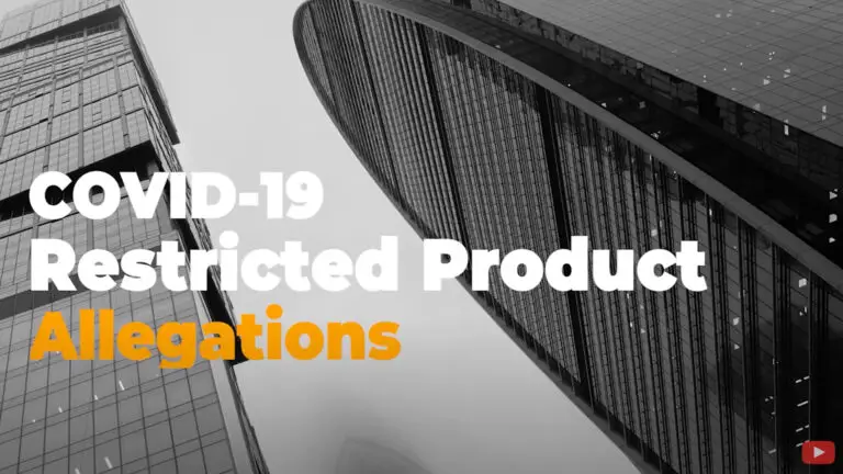 Amazon seller COVID-19 restricted product allegations for personal safety items