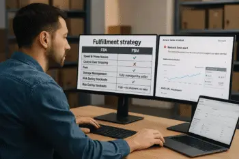 Amazon Seller Reviewing Fulfillment Strategy